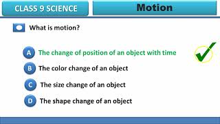 Motion  Motion Class 9 MCQ Science  MCQ Class 9 Motion  Class 9 Motion  Motion Chapter Class 9 [upl. by Oberheim175]