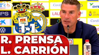 LUIS CARRIÓN RUEDA DE PRENSA COMPLETA  LAS PALMAS 1  REAL MADRID 1 [upl. by Aseuqram]