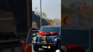 Delivery of Thar💸ll Thar Legacy🔥👿llviralvideo fortuner automobile thar scorpioshorts carlover [upl. by Teilo]