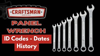 Sears Craftsman Tools Raised Panel Wrench Manufacturer Identification Dates Codes and History [upl. by Nyrol]