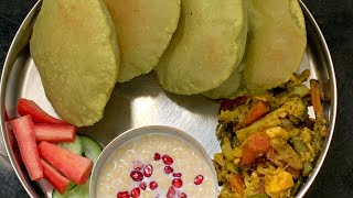 Hari matar masala poori Easy recipe of Green pea poori Quick amp easy green pea poori recipe [upl. by Bracci587]