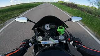 POV Kawasaki Zx6r 2009  Raw Onboard  Stock Exhaust [upl. by Sorce564]