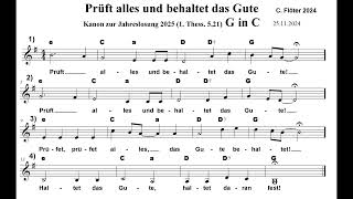 Prüfet alles und behaltet das Gute Kanon zur Jahreslosung 2025 [upl. by Dolphin783]