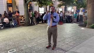 EVANGELIZANDO EN ESPAÑOL E INGLES EN LA PRINCIPAL PLAZA DE SANTIAGO CHILE 🇨🇱 [upl. by Koenraad]