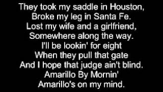 Amarillo by morning lyrics [upl. by Siuoleoj]