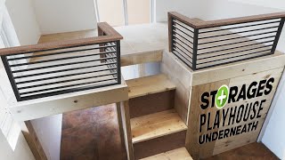 EASY DIY LOFT STYLE BED  FULL BUILD [upl. by Nodarb659]