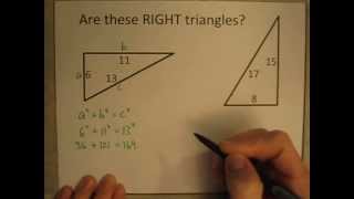 How to Determine Whether a Triangle is a RIGHT Triangle [upl. by Dett]