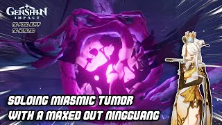 Fighting the Miasmic Tumor with Solo Ningguang  Genshin Impact [upl. by Lleznol]