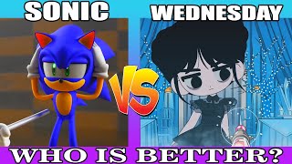 Zero Two Dodging Meme  Sonic VS Wednesday  Side by Side Comparison [upl. by Lachman701]