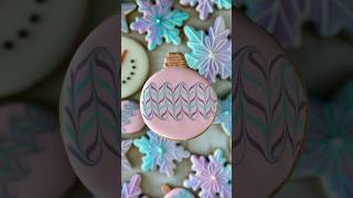 Ornament Round ✌🏼✨🎄 enlightenedbakery royalicing sugarcookies christmascookies [upl. by Vilma264]