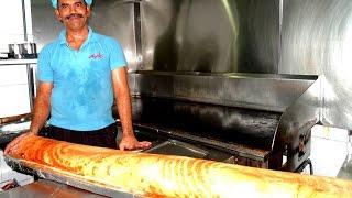 PAPER DOSA HUGE FAMILY SIZE PAPER DOSA INDIAN FOOD INDIAN DOSA [upl. by Guinn272]