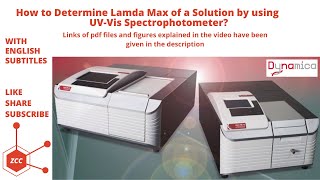 Determination of Lamda Max  UVVisible Spectroscopy  Double Beam Spectrophotometer  KMnO4  ZCC [upl. by Berty]