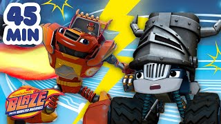 45 minutos de Blaze contra los robots de Crusher  Blaze y los Monster Machines [upl. by Sue956]