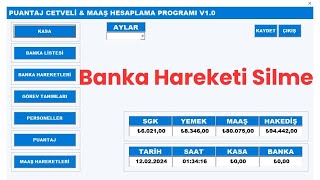 Banka Hareketi Silme [upl. by Saturday797]