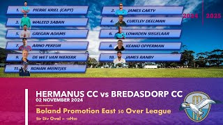 Hermanus CC vs Bredasdorp CC [upl. by Aynnek358]