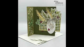 Stampin UpGolden GreeneryGreetings of the SeasonSeason of Green amp GoldBook FoldChristmas [upl. by Bullen]