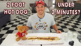 MegaDog 2ft Hot Dog Record Challenge in Perth Western Australia Within 2 Minutes [upl. by Arnon440]