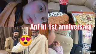 first Anniversary VlogAPI first Wedding Anniversary Celebrate ki Zainab Fatima vlogs [upl. by Dareece]