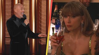 Taylor Swift UNAMUSED by Jo Koys Golden Globes Joke About Her [upl. by Chubb983]