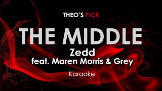 The Middle  Zedd Maren Morris Grey karaoke [upl. by Aihsoek911]