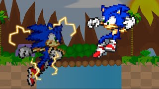 Sonic Vs Sonic  Stick Nodes Sprite Animation [upl. by Jeremiah974]