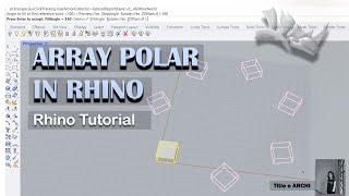 Rhino Tutorial Array Polar in Rhino by TitleeMehzabeen [upl. by Eemak644]