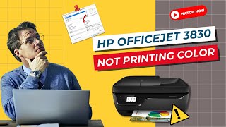 Fix HP Officejet 3830 Not Printing Color Issue  Printer Tales [upl. by Birkle]