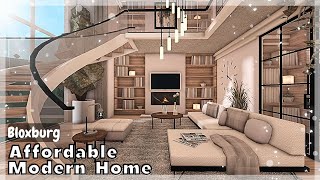 BLOXBURG Affordable Modern Home Speedbuild interior  full tour Roblox House Build [upl. by Nirred325]