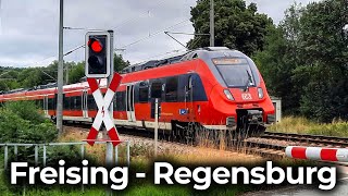 Im Regionalzug durch Bayern  4K Führerstandsmitfahrt Freising  Regensburg  TALENT 2 – BR 442 [upl. by Ubana]