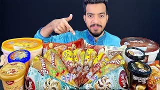 ASMR ICE CREAM EATING  ASMR EATING ICE CREAM PARTY  CHOCOBAR ICE CREAM EATING CHALLENGE [upl. by Edaw]