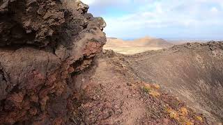 Walking around the dangerous Volcano Calderon Hondo in Fuerteventura [upl. by Pollux]