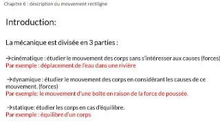 EB10 chapitre 6 description du mouvement rectiligne partie 2 [upl. by Mikal]