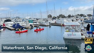 Waterfront Unconditional Surrender Seaport Village  San Diego California  4K Walking Tour [upl. by Nnaul]