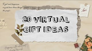 20 Online gift ideas  Virtual surprise  Digital gifts  Long distance gifts [upl. by Jacobo]