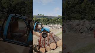 BeamNGdrive  Trucks over hole with logs🚚🌴 [upl. by Marianne]