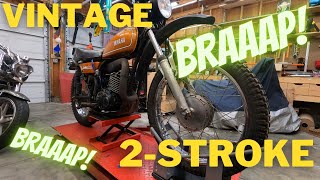 VINTAGE MX Enduro BUILD  1974 Yamaha DT250 Pt1 [upl. by Bilac]