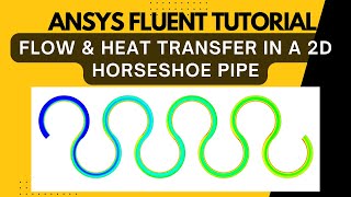 Flow amp Heat Transfer From 2D Horseshoe Pipe  ANSYS Fluent Tutorial  Heat From LiBattery Pack CFD [upl. by Froh925]