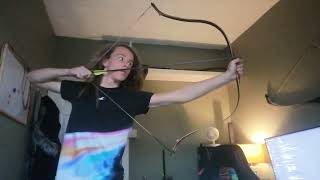 73lbs at 33 inch overdraw turkish bow [upl. by Latyrc]