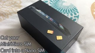 Cut Your MicroMini SIM Card into a Nano SIM for iPhone 5 [upl. by Shanta680]