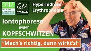 Iontophorese gegen Kopfschwitzen QampA 202225 [upl. by Llenrev874]