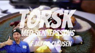 Torsk med sennepssovs  Opskrifter  P Clausens Fiskehandel [upl. by Kerby992]