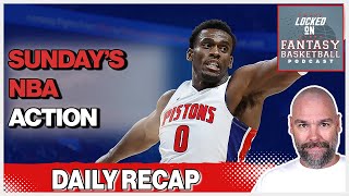 Sunday NBA Fantasy Basketball Recap  Jalen Duren amp Jalen Johnson Post Big Numbers [upl. by Seyler570]