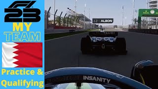 F1 23 My Team S2EP02 Bahrain  Practice amp Qualifying [upl. by Etnecniv]