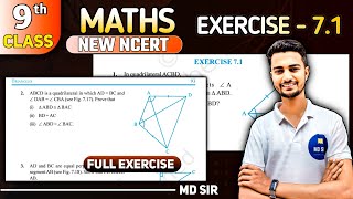 Class 9 Maths Chapter 7  Triangles  Exercise 71 Solutions [upl. by Endor700]