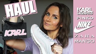 HAULМОИ ПОКУПКИ НА ЛЕТО С ПРИМЕРКОЙLAGERFELD PINKO NIKE ZARA MANGO [upl. by Helge]