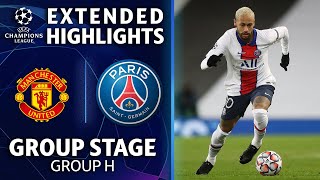 Manchester United vs Paris SaintGermain Extended Highlights  UCL on CBS Sports [upl. by Eellehs]