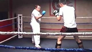 Uechi RyuKrav Maga vs Muay Thai black gloves camera 2 Sparring [upl. by Eiralav]