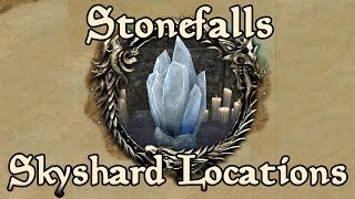 ESO Stonefalls All Skyshard Locations updated for Tamriel Unlimited [upl. by Klute210]