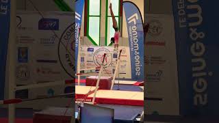 Tournoi de Combs La Ville 2024 Sauvetage😱gymnast unevenbars fail combslaville [upl. by Aymik]