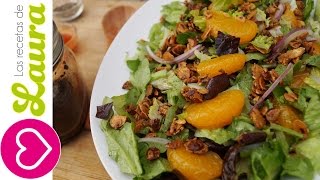 Como hacer ENSALADA CON ALMENDRAS Y FRUTAS Comida Saludable  Almond Mandarin Salad [upl. by Oicnerolf]